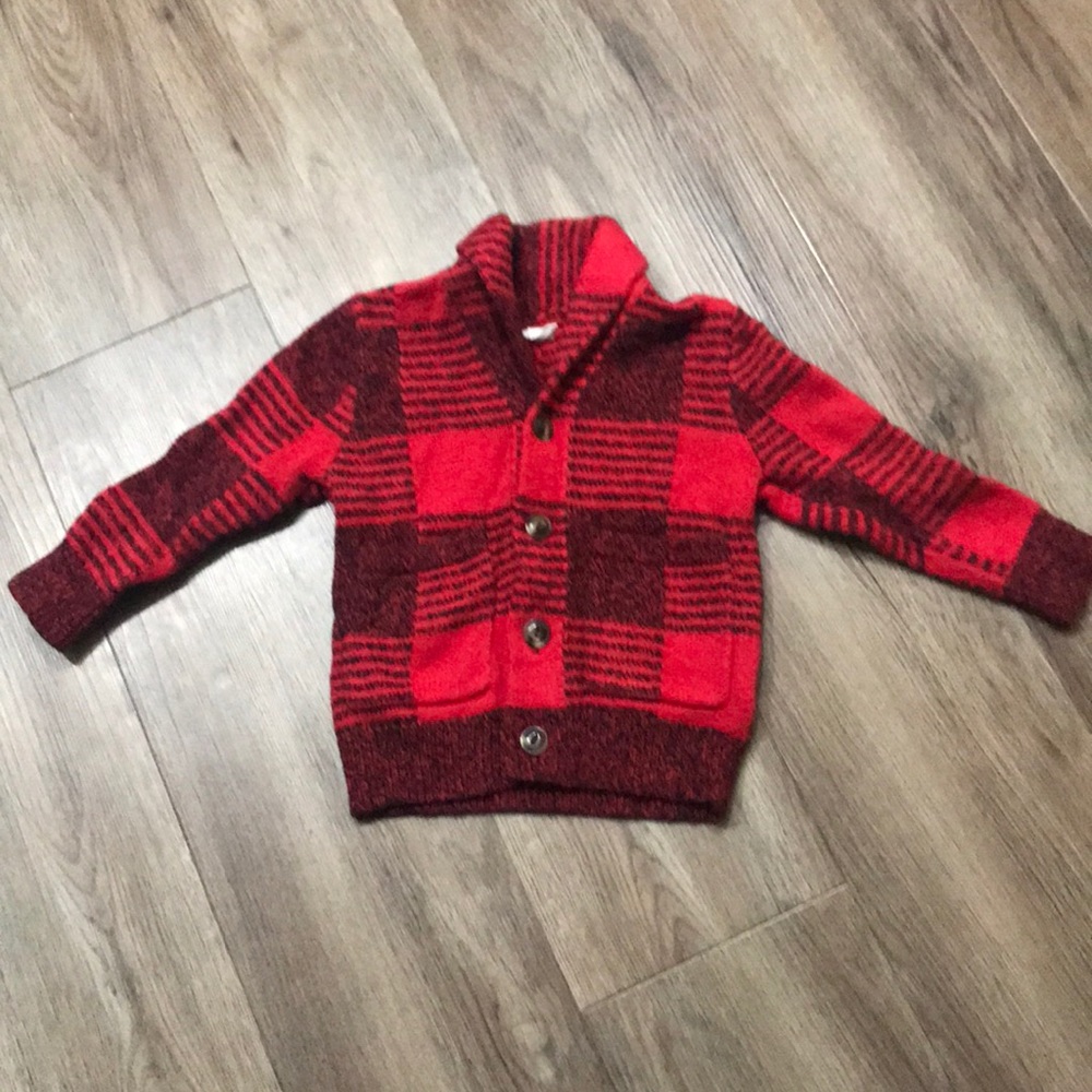 GAP boys toddler plaid sweater